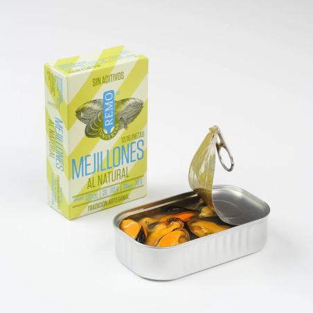 Caja de Mejillones al Natural (12/16) 115 g