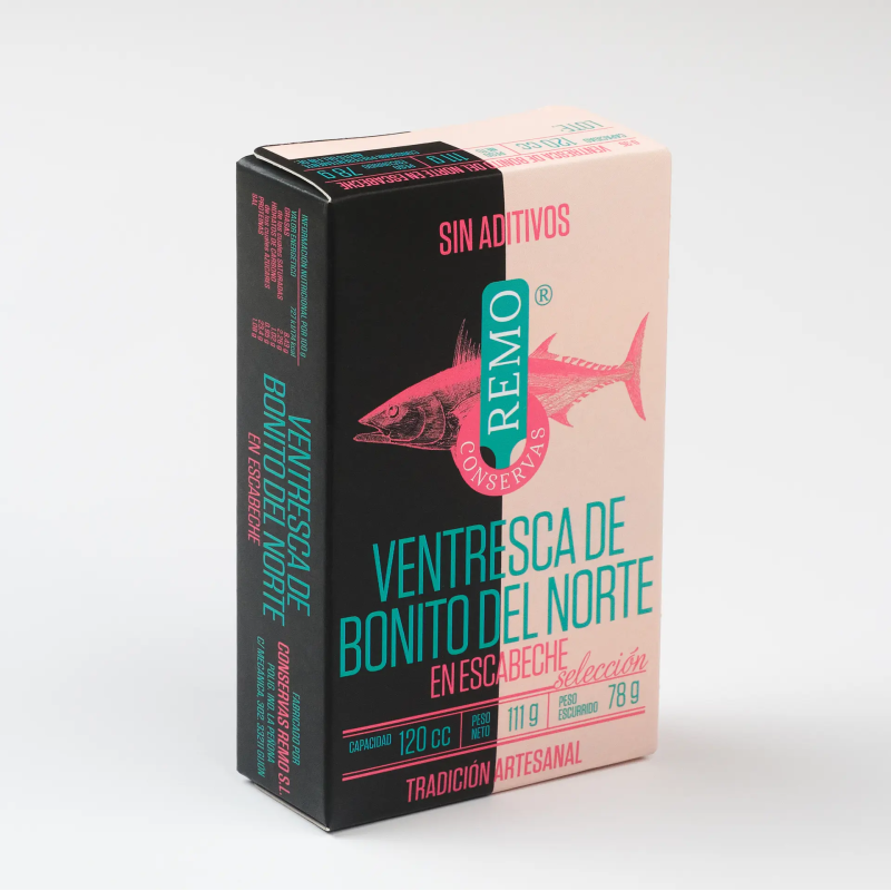Filetes de barriga de atum branco em molho de escabeche 111 g