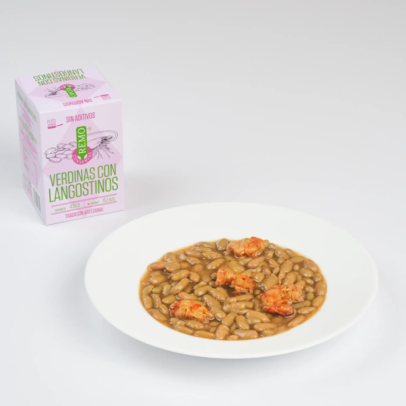 Caja de Verdinas con Langostinos 430g