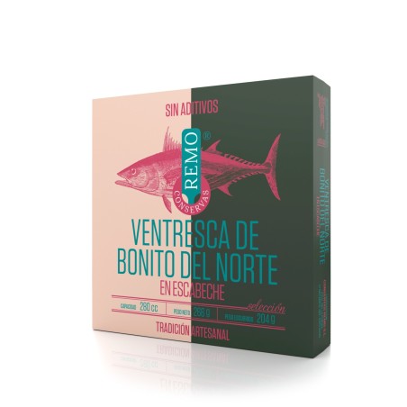 Filetes de barriga de atum branco em molho de escabeche 266 g